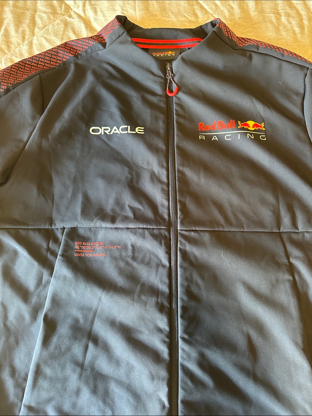 Men's Navy Performance Track Jacket - Picture 6 of 6